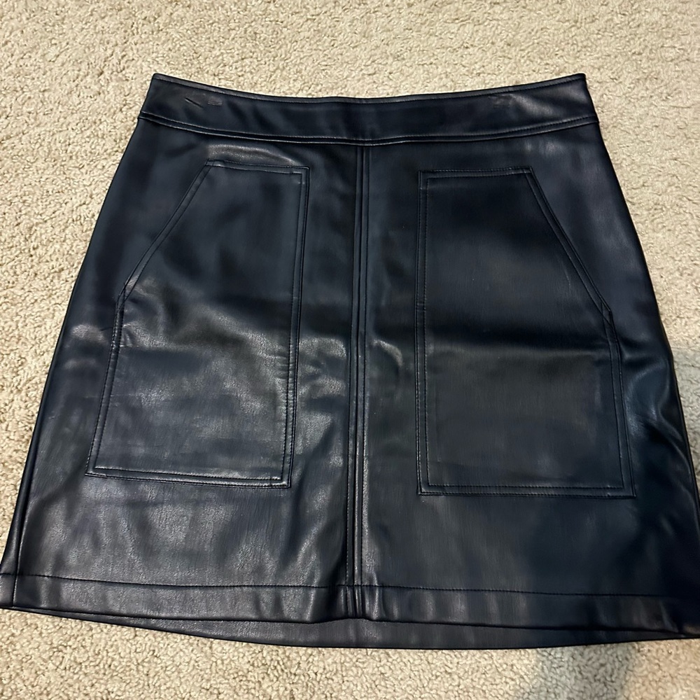 Faux Leather Mini Skirt